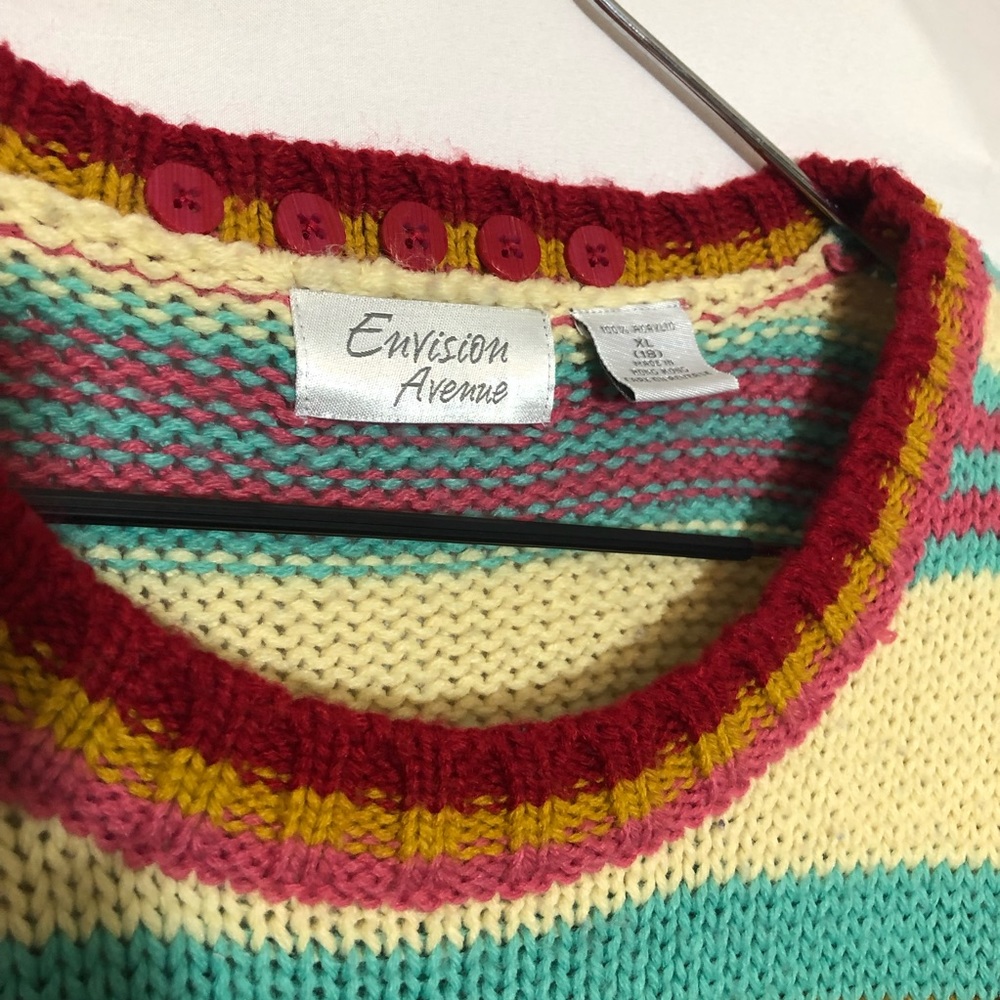 Envision Avenue soft colorful striped sweater